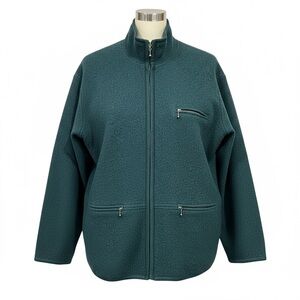 Women's Emerald Green Wool Jacket LARGE